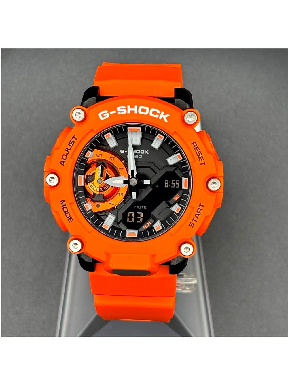 Casio G-Shock GA-2200M-4A Carbon Core Guard Orange Analog Digital Watch